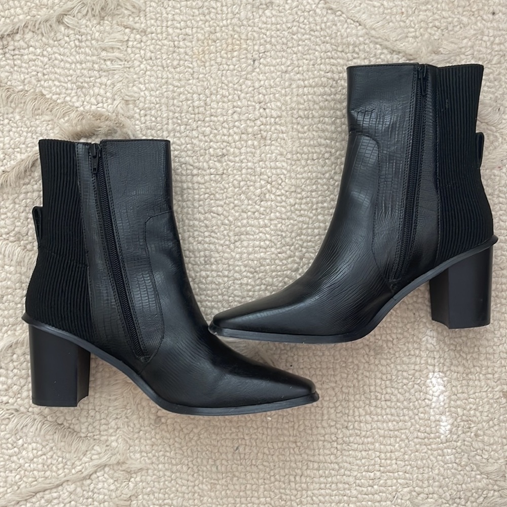 Andre Assous Heeled Leather Ankle Boots